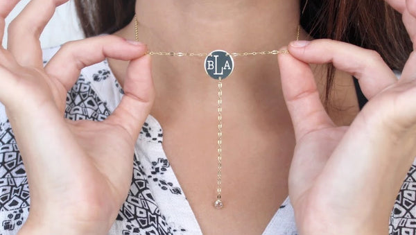 Sterling Silver Designer Inspired Lana Engravable Y  Necklace - Atlanta Jewelers Supply